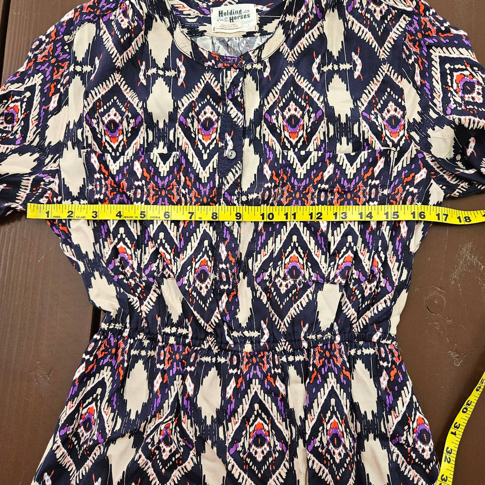 Anthropologie Holding Horses Women's Patterned 3/4 Sleeve Dress. Size 2‎ - Picture 9 of 11